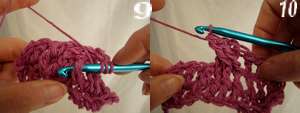 Crochet cable row