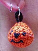 Pumpkin pattern earring