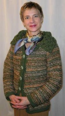 Collaboration Cardigan with crochet edging