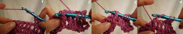 Crochet cable row