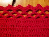 Crochet lattice edging