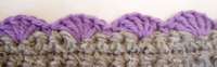 Crochet scallop edging