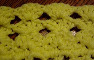 Crochet shell edging open