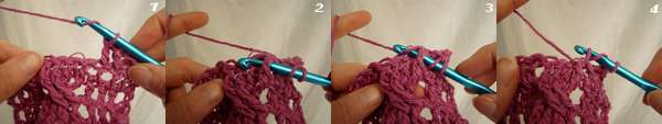 Front post double crochet