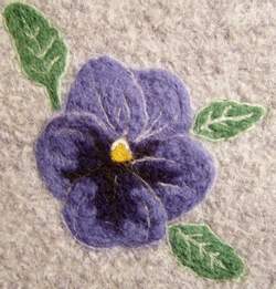 Needle felting - pansy